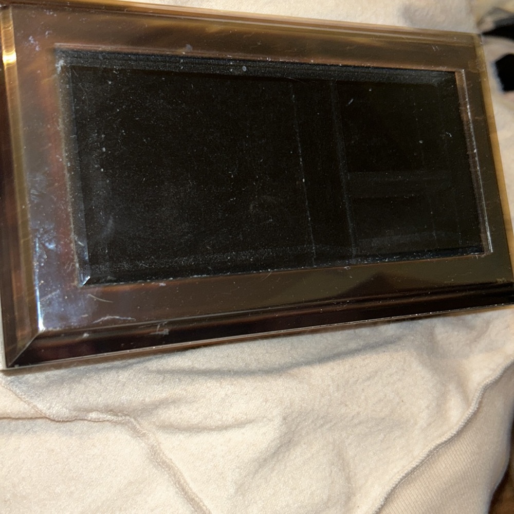 Pottery Barn Jewelry/Accessory holder Box. SMOKY BLACK HLASS TOP